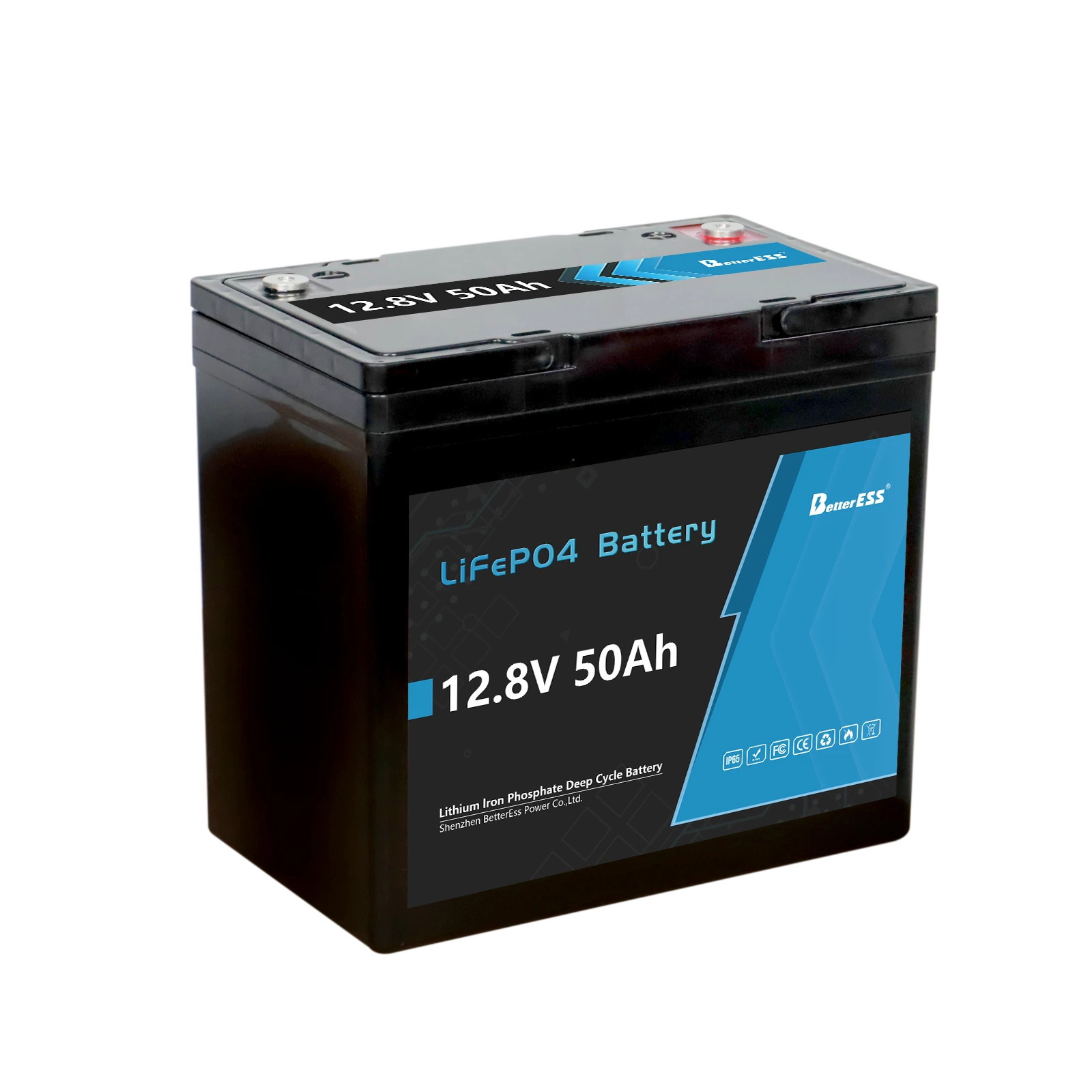 12V 50Ah LiFePO4 Battery Built-in 50A BMS with Bluetooth