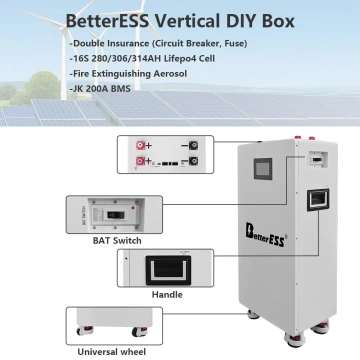 48V 16S 280Ah-314Ah DIY Vertical JK Box Battery Kits with JK Inverter 200A BMS and Wheels