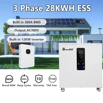 51.2V 560Ah 28kwh Three-phase All in One AC380V  With 12kw Inverter Home Energy Storage System