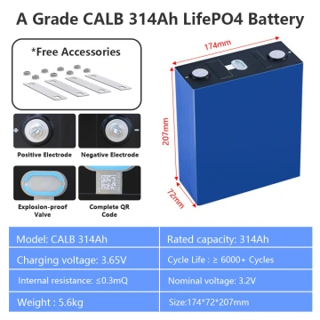 CALB 314Ah LiFePO4 Battery Cells - Brand New Grade A with QR Code