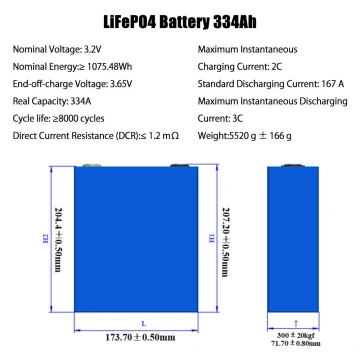 EVE LF334 3.2V 334Ah  LiFePO4 Battery Cells - Brand New Grade A with QR Code